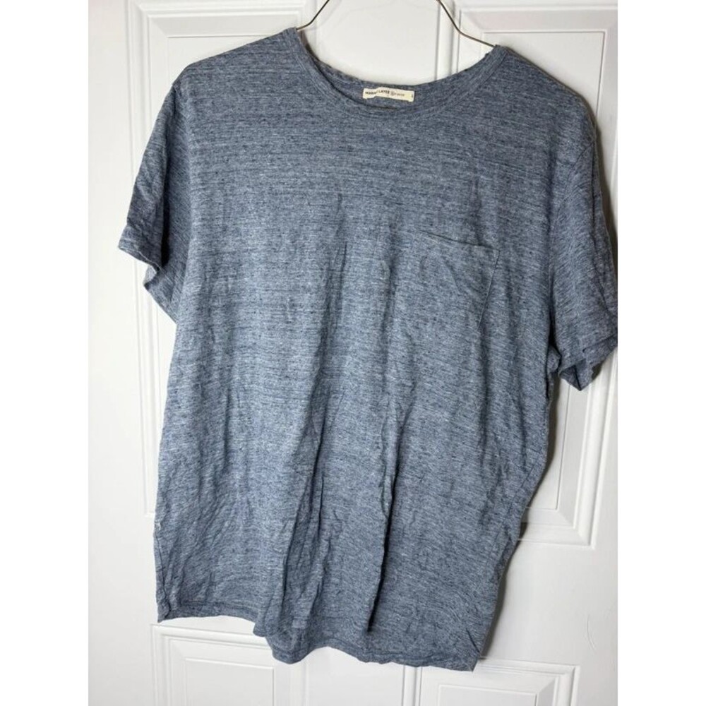 Marine Layer Blue Heather Pocket Tee Women’s Size Large